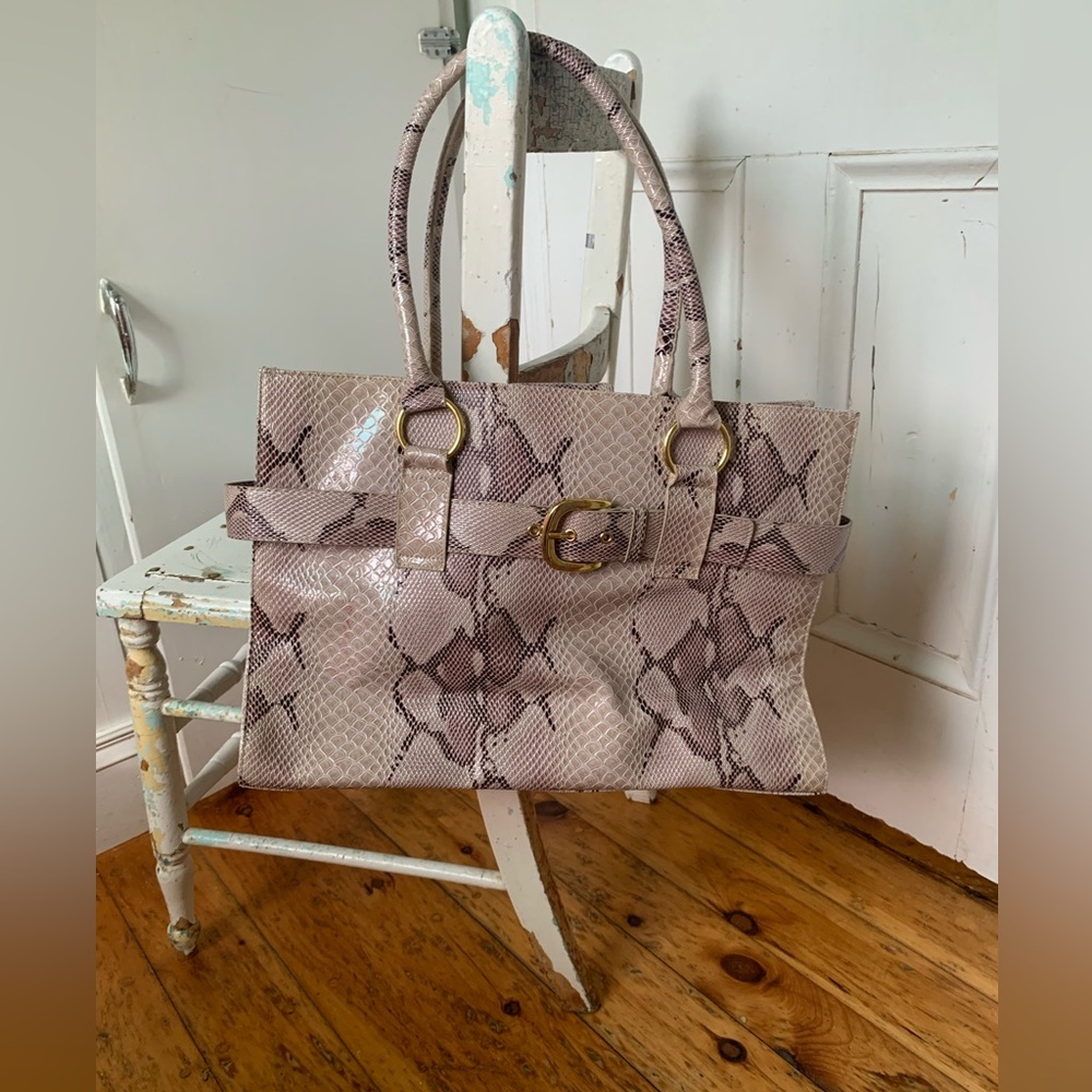 Women’s large Joan River’s snakeskin patterned bag